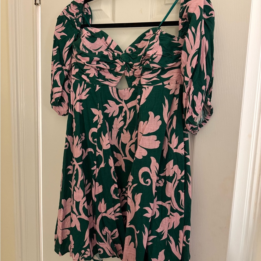 KEEPSAKE the Label Teal and Pink Dress